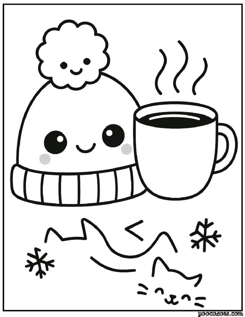 Winter Hat Coloring Pages – Cozy, Creative, and Free Printable Fun 9 WINTER Hat COLORING PAGES 7 pdf