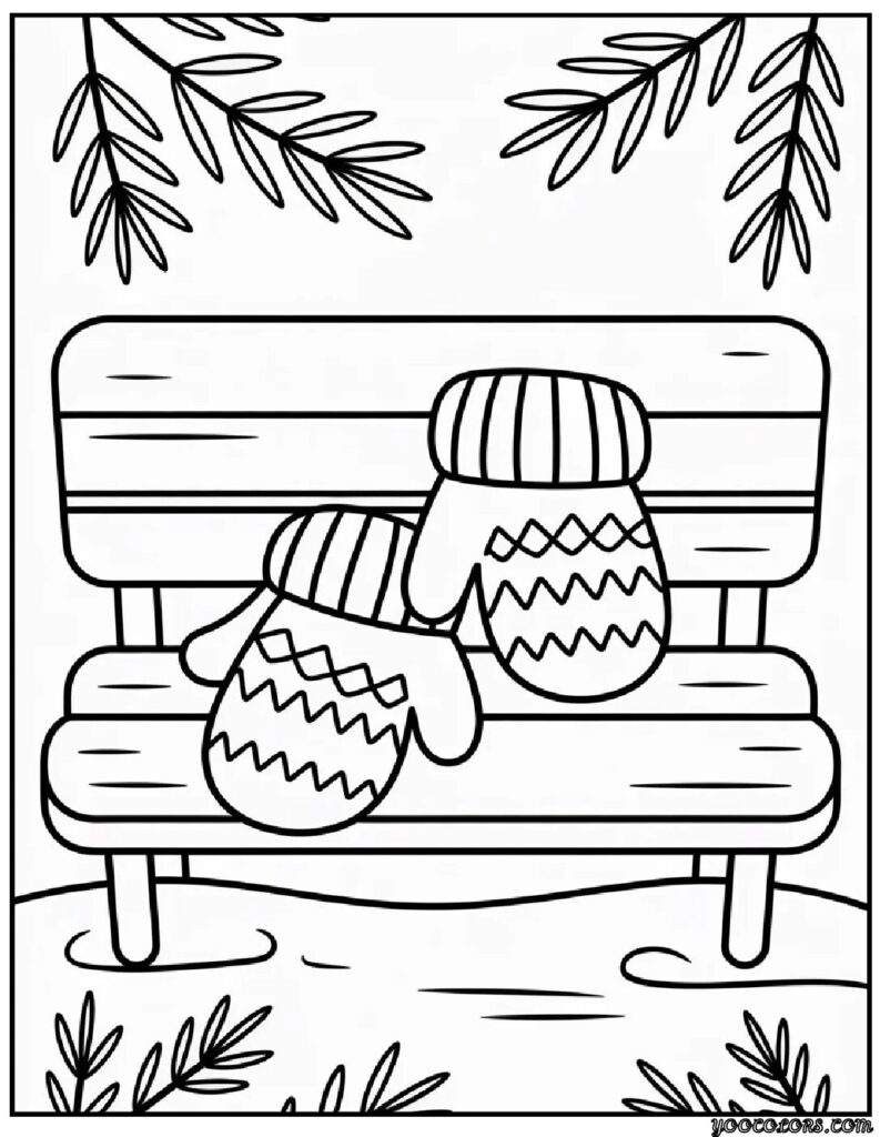 Winter Mittens Coloring Pages for Cozy Little Hands 10 WINTER MITTENS COLORING PAGES 3 pdf