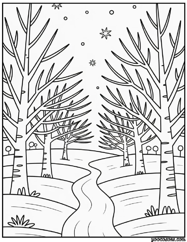 Winter Trees Coloring Pages – Cozy, Free Printable Designs for Every Age 10 WINTER TREES COLORING PAGES 3 pdf