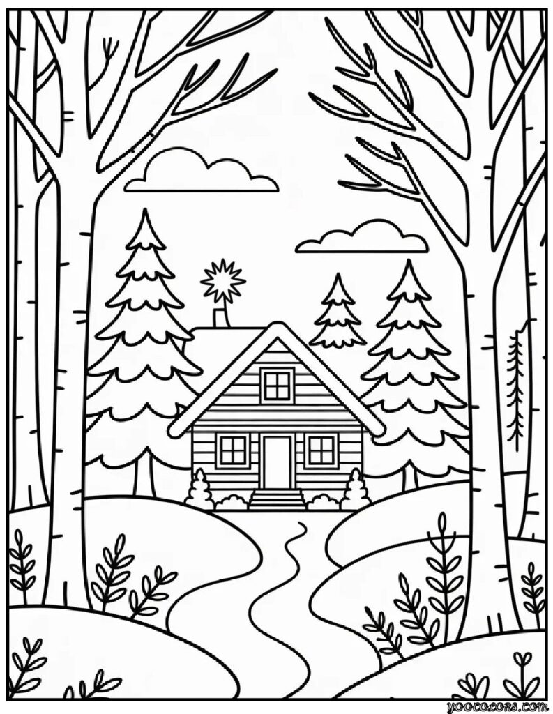 Winter Trees Coloring Pages – Cozy, Free Printable Designs for Every Age 7 WINTER TREES COLORING PAGES 4 pdf