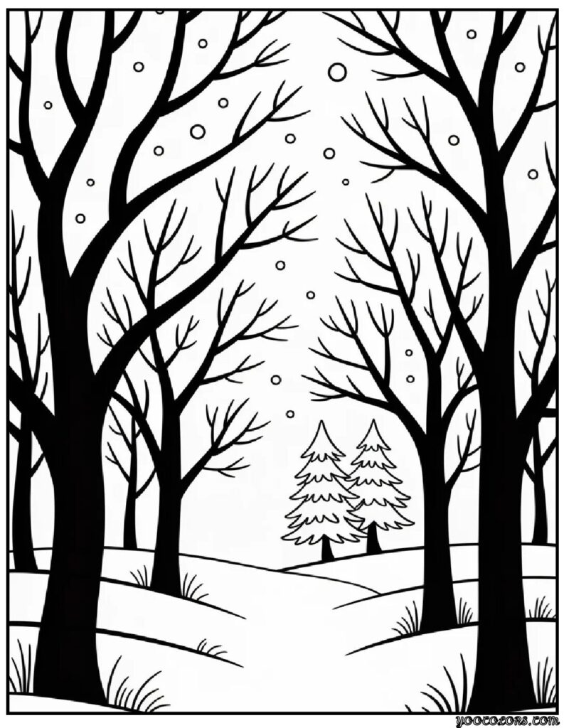 Winter Trees Coloring Pages – Cozy, Free Printable Designs for Every Age 11 WINTER TREES COLORING PAGES pdf
