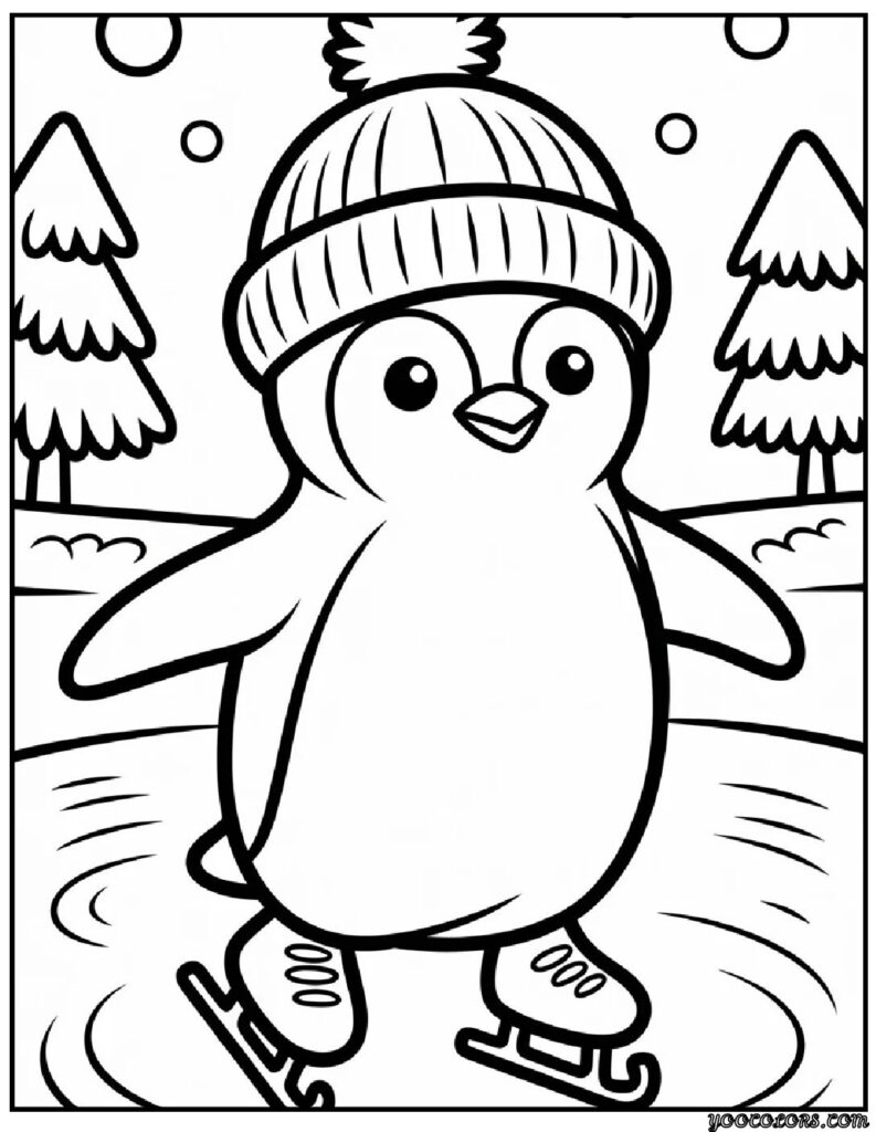 Winter Coloring Pages Penguin – Cute, Cozy Fun for Snowy Days 4 Winter Coloring Pages Penguin 8 pdf