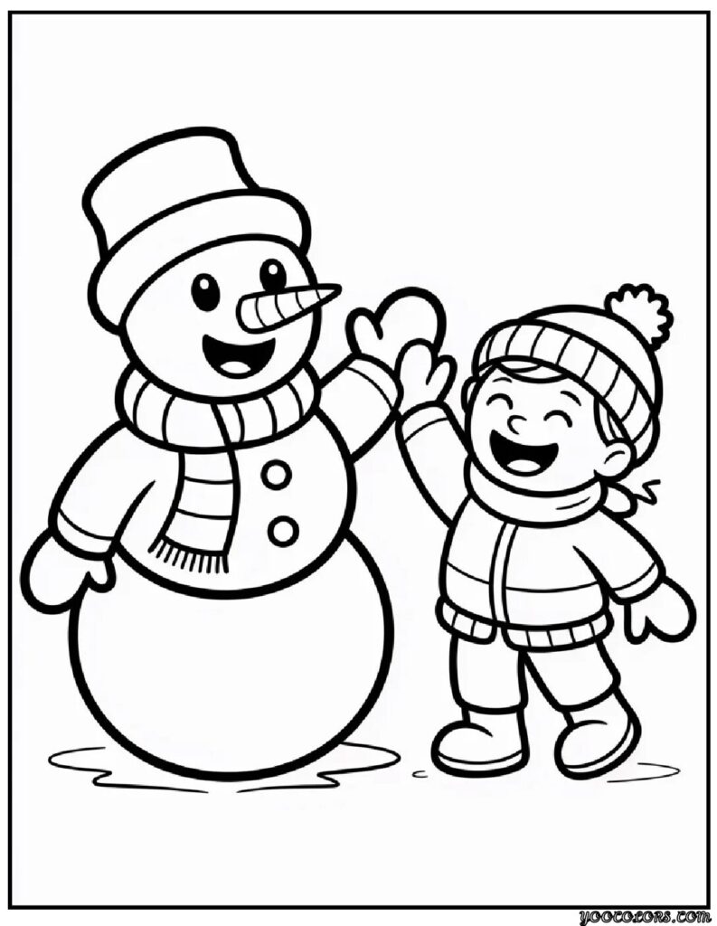 Winter Coloring Pages Snowman – Cozy Free Printables for Chilly Days 8 Winter Coloring Pages Snowman 5 pdf
