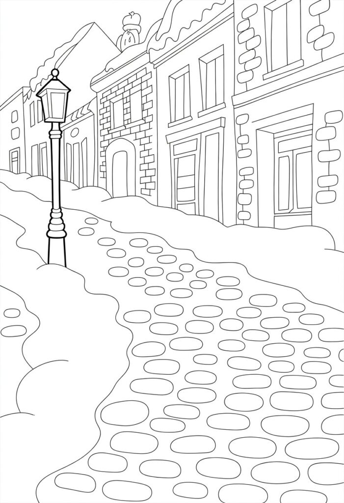 Winter Coloring Pages for Adults (Free Printable & Relaxing Designs) 2 Winter Coloring Pages for Adults