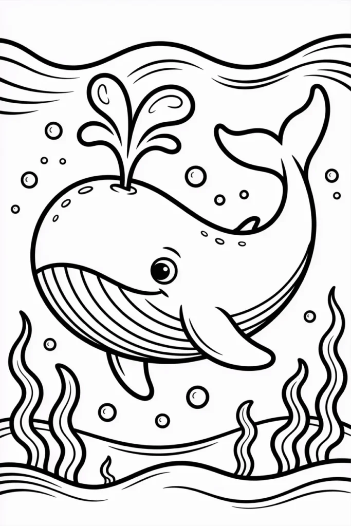 Blue Whale Coloring Pages: 11 Detailed Designs for All Ages 5 a cartoon style line art illustration of zwiRPqYmRtuIKLhrA7CwZg Xh LrUXSQMOKRzbvHT7FtA
