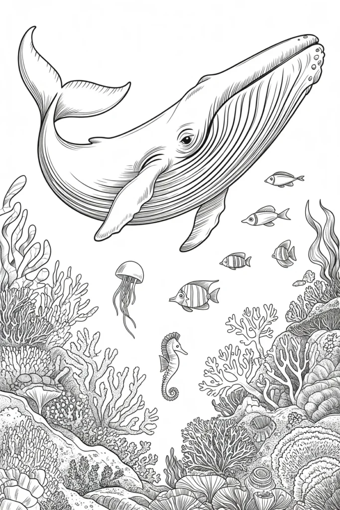Blue Whale Coloring Pages: 11 Detailed Designs for All Ages 9 a detailed black and white line art illu YN97FDQhQdOOQumywMhraA CNOA6zklQcOOUarcjQPuYA