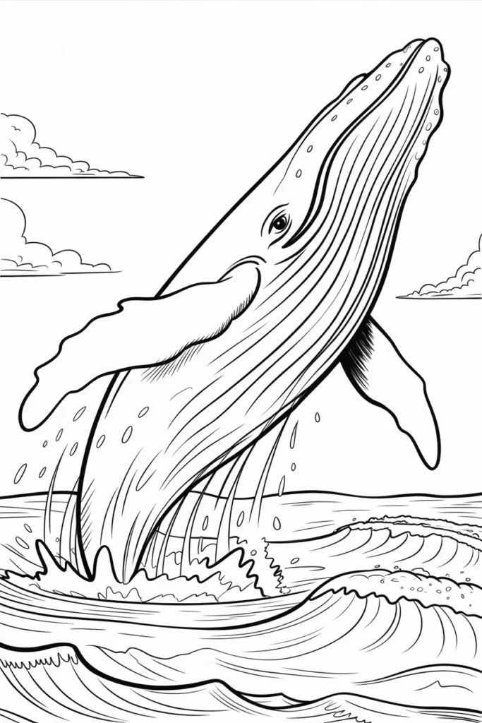 Blue Whale Coloring Pages: 11 Detailed Designs for All Ages 11 a detailed black and white line art illu wnfOnYwkSYG2pXfs3qX1DA 1MlhsXggS1aaYb8x9Dc9Lg