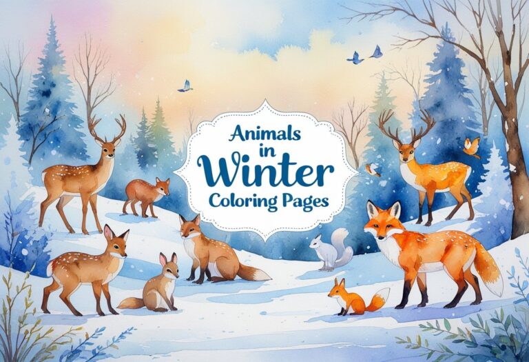 14 Animals In Winter Coloring Pages Free Printables