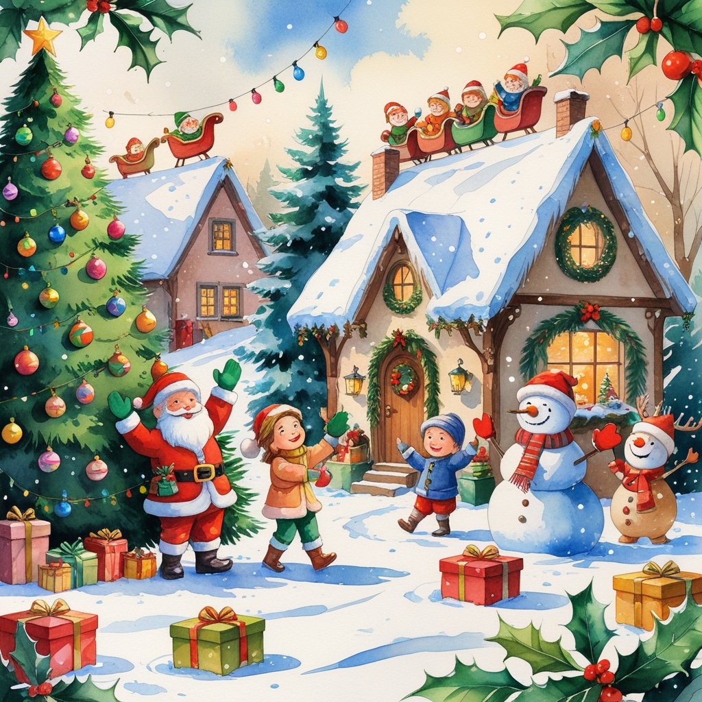 YOOCOLORS 8 christmas coloring pages