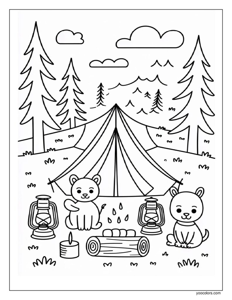 Cozy Coloring Pages Easy – Simple, Relaxing Art for Calm Moments 6 cozy coloring pages 4 pdf