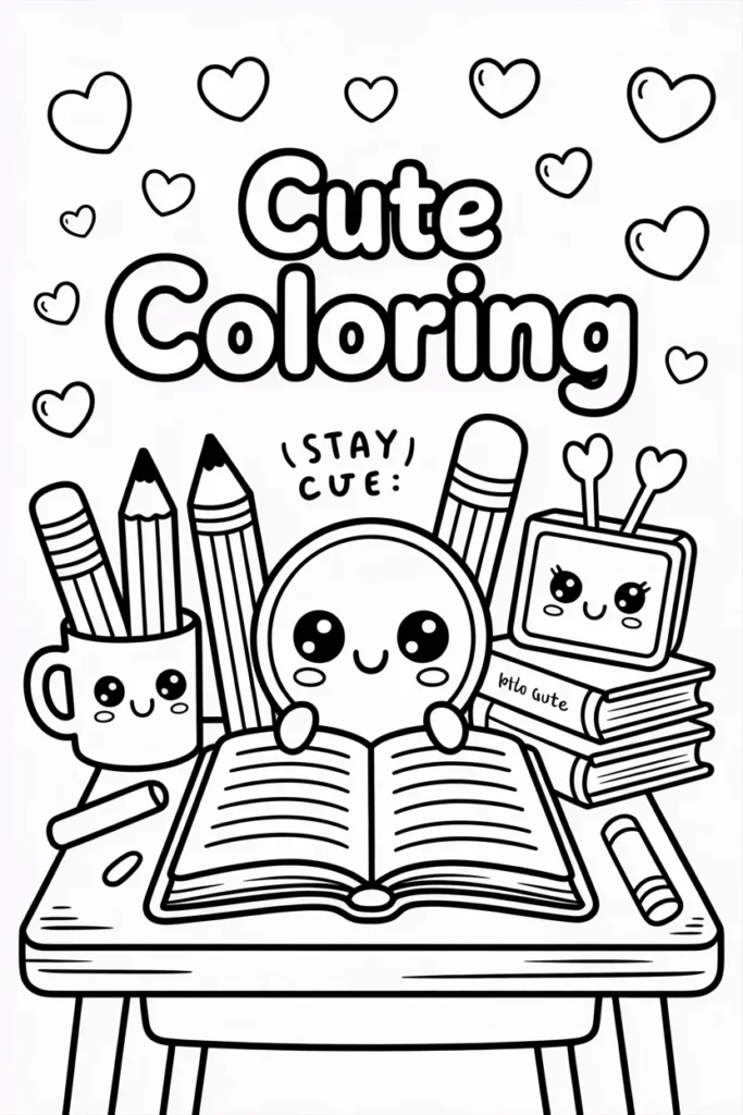 Cute Coloring Pages Kawaii: Soft, Adorable & So Relaxing 2 Cute Coloring Pages Kawaii