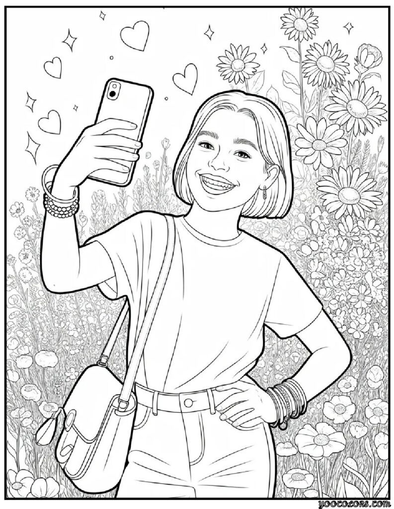 Cute Coloring Pages for Teenagers: Aesthetic, Fun & Free Printable Ideas 5 cute Coloring Pages of teenagers 3 pdf