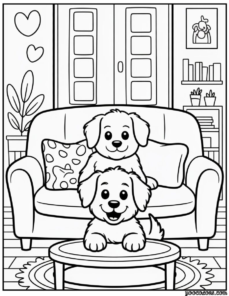 Cute Dogs Coloring Pages: Paw-some Printables for Calm, Creative Fun 3 cute dog coloring pagess 1 pdf