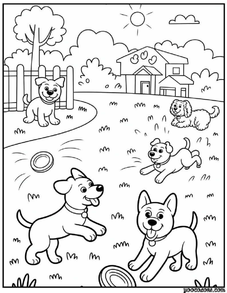 Cute Dogs Coloring Pages: Paw-some Printables for Calm, Creative Fun 5 cute dog coloring pagess 3 pdf