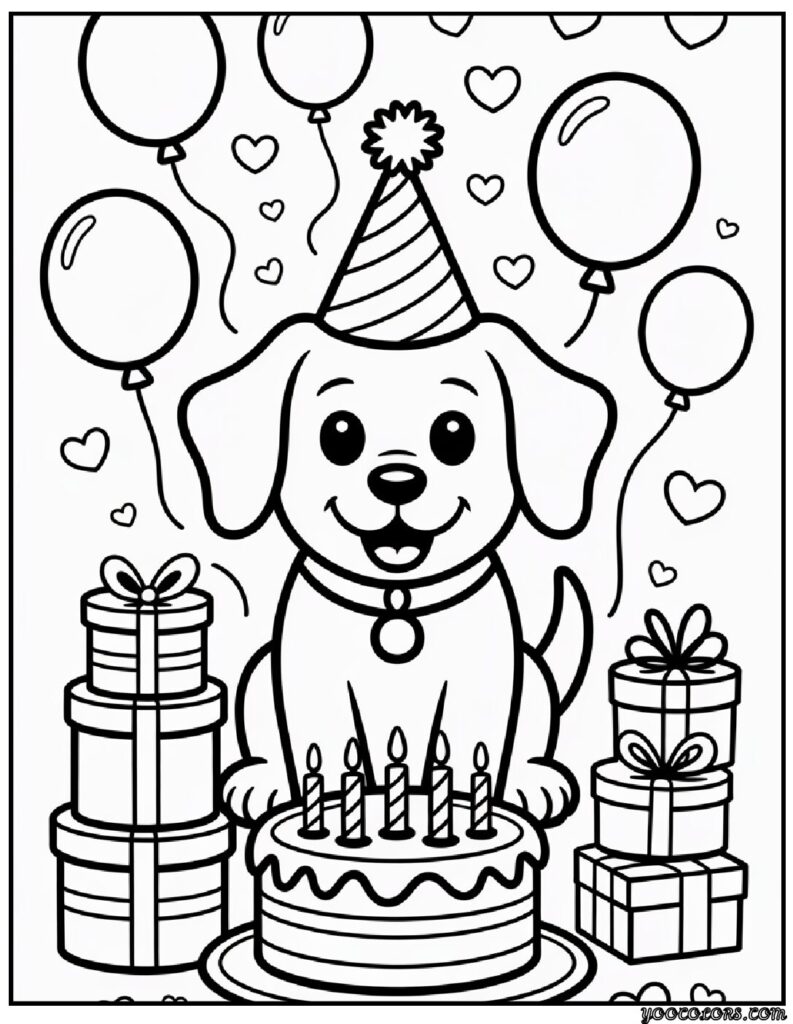 Cute Dogs Coloring Pages: Paw-some Printables for Calm, Creative Fun 8 cute dog coloring pagess 4 pdf