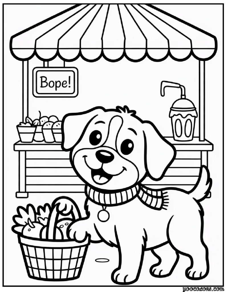 Cute Dogs Coloring Pages: Paw-some Printables for Calm, Creative Fun 9 cute dog coloring pagess 7 pdf