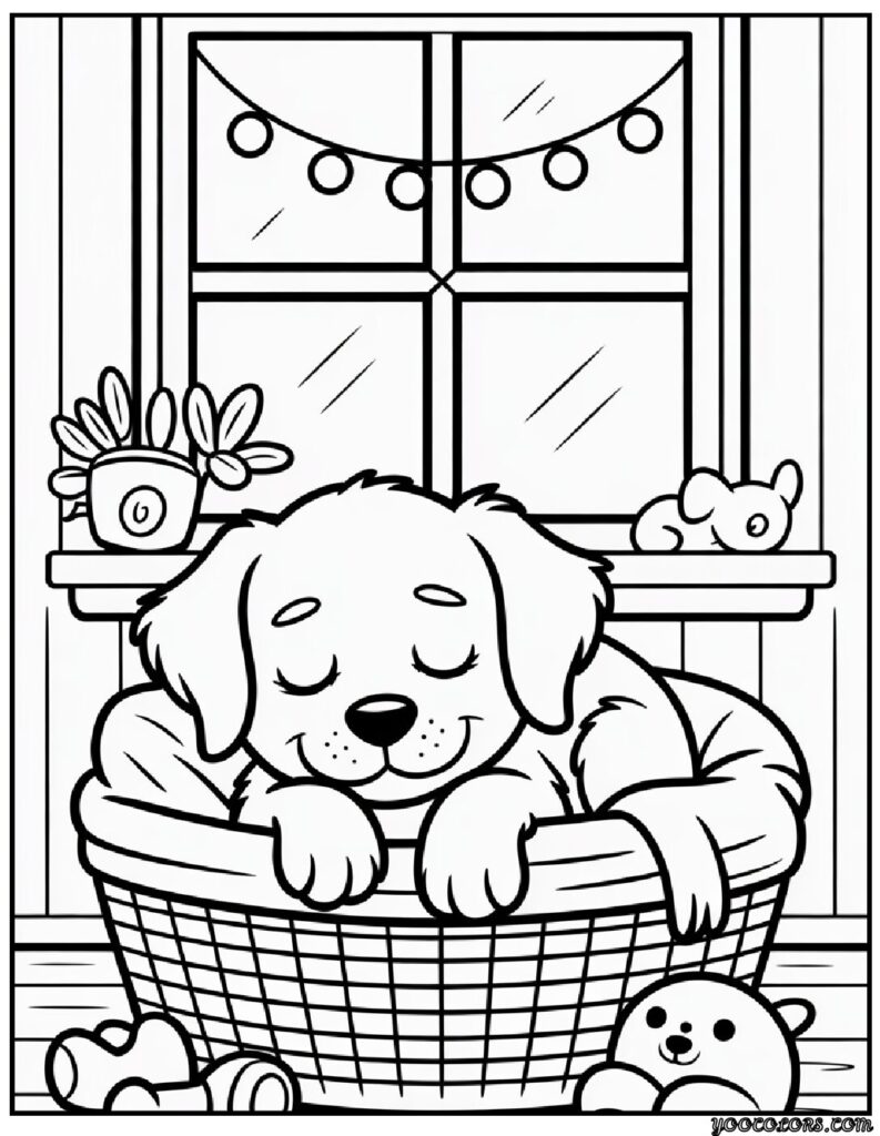 Cute Dogs Coloring Pages: Paw-some Printables for Calm, Creative Fun 12 cute dog coloring pagess 8 pdf