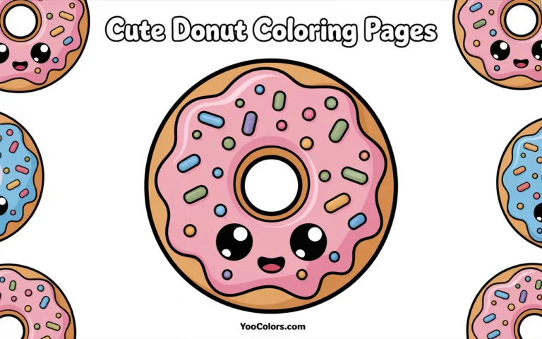 Cute Donut Coloring Pages: Sweet, Simple, and Fun for All Ages
