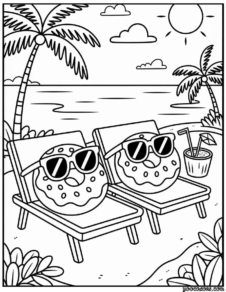 Cute Donut Coloring Pages: Sweet, Simple, and Fun for All Ages 7 cute donut coloring pages 5 pdf