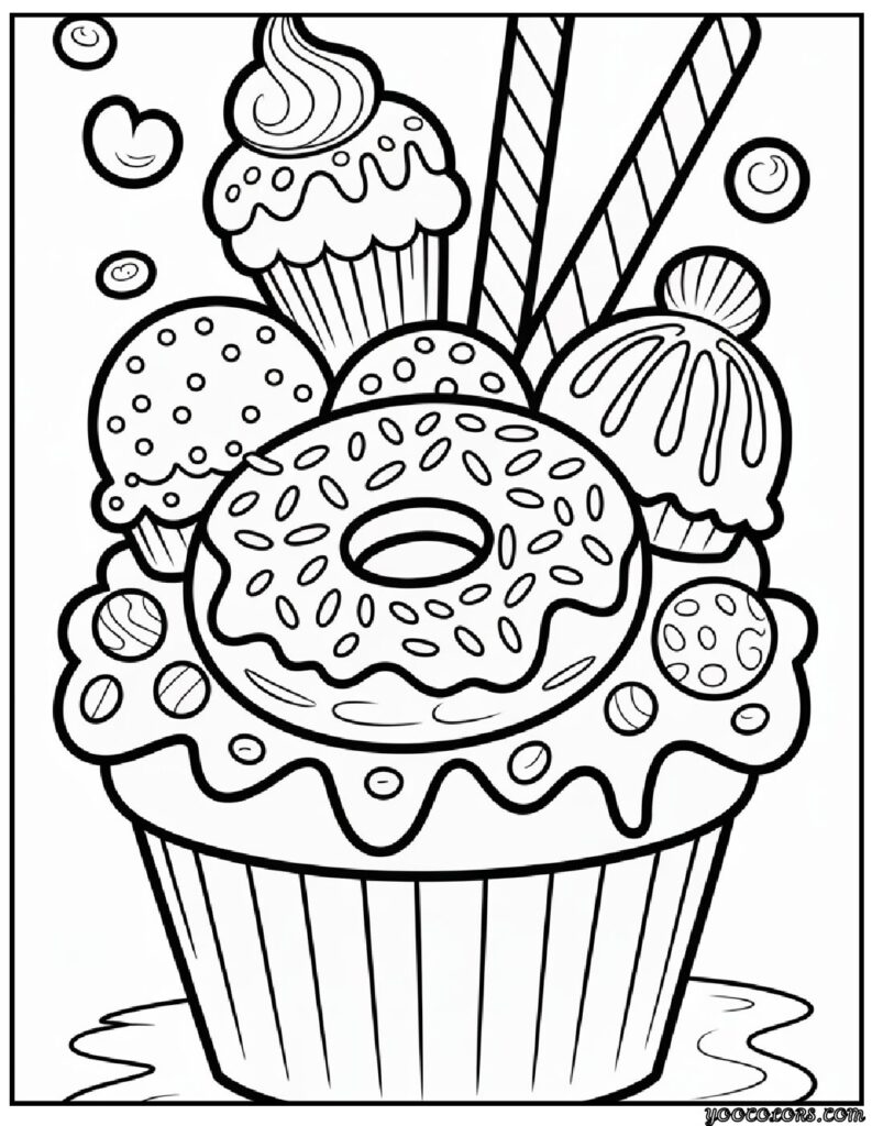Cute Donut Coloring Pages: Sweet, Simple, and Fun for All Ages 6 cute donut coloring pages 6 1 pdf