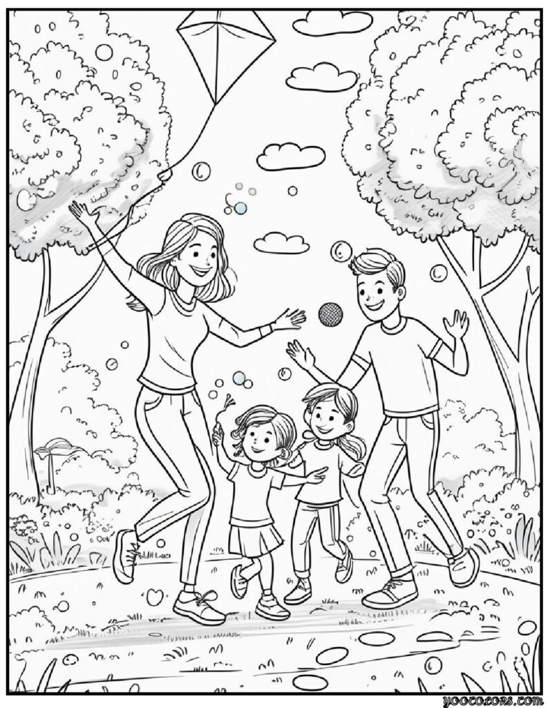Family Day Coloring Pages: Celebrate Love, Togetherness & Creativity 5 family day Coloring Pages 3 pdf