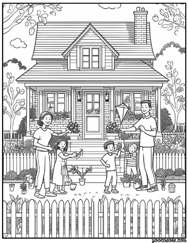 Family Day Coloring Pages: Celebrate Love, Togetherness & Creativity 7 family day Coloring Pages 5 pdf