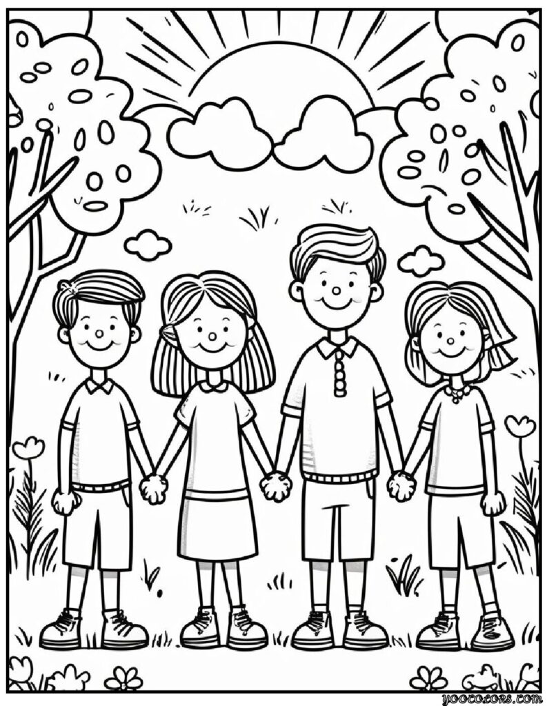 Family Day Coloring Pages: Celebrate Love, Togetherness & Creativity 10 family day Coloring Pages 6 pdf