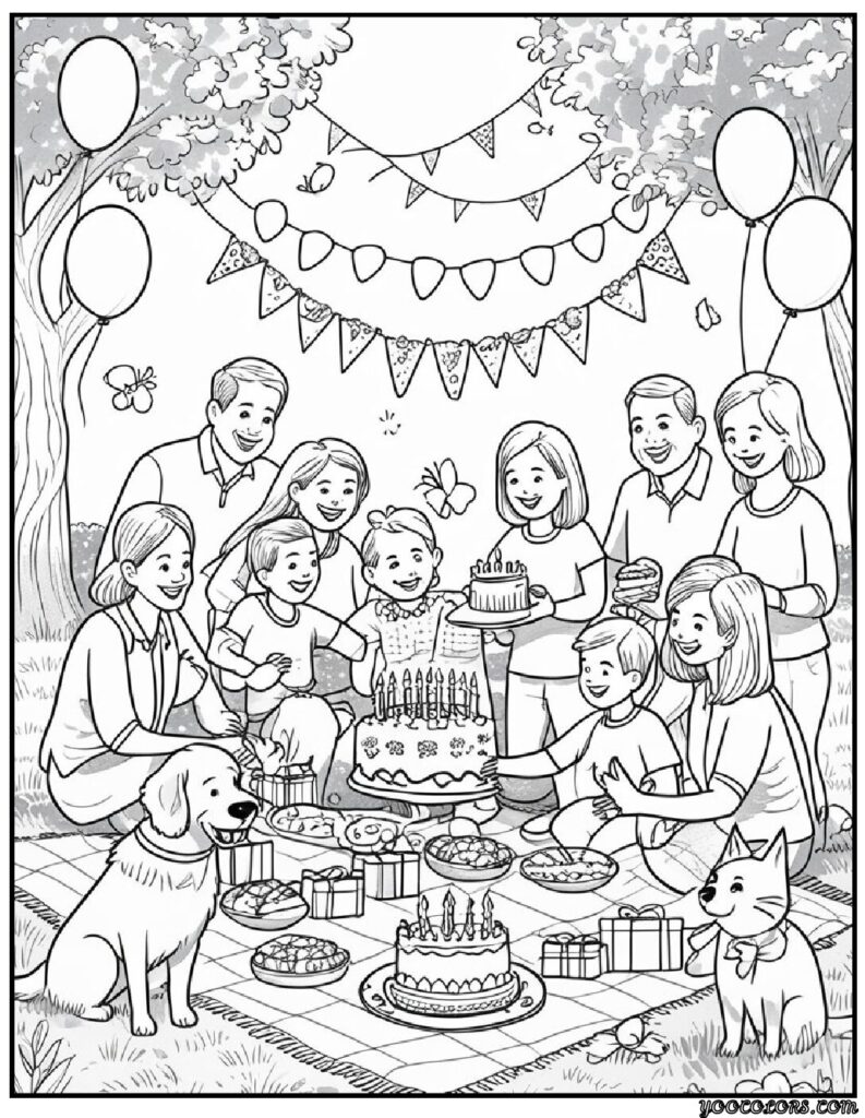Family Day Coloring Pages: Celebrate Love, Togetherness & Creativity 9 family day Coloring Pages 7 pdf