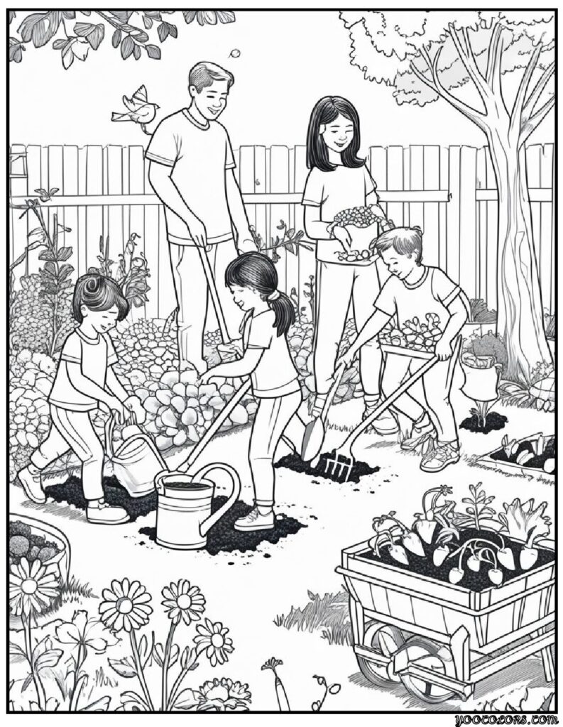 Family Day Coloring Pages: Celebrate Love, Togetherness & Creativity 11 family day Coloring Pages 9 pdf