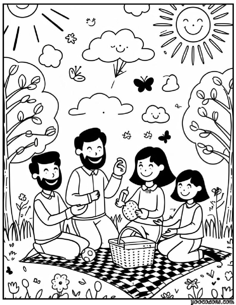 Family Day Coloring Pages: Celebrate Love, Togetherness & Creativity 4 family day Coloring Pages pdf