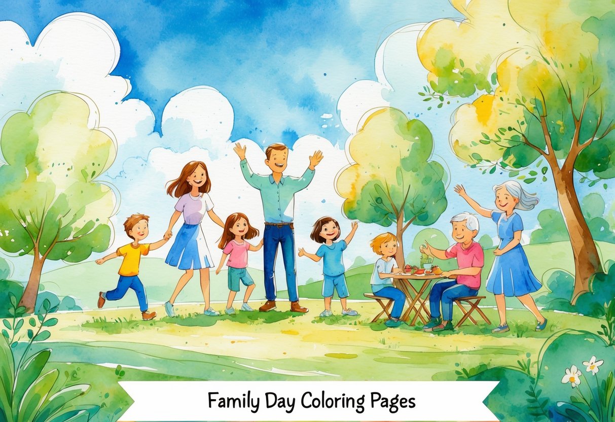20 Family Day Coloring Pages – Free Printable For Kids