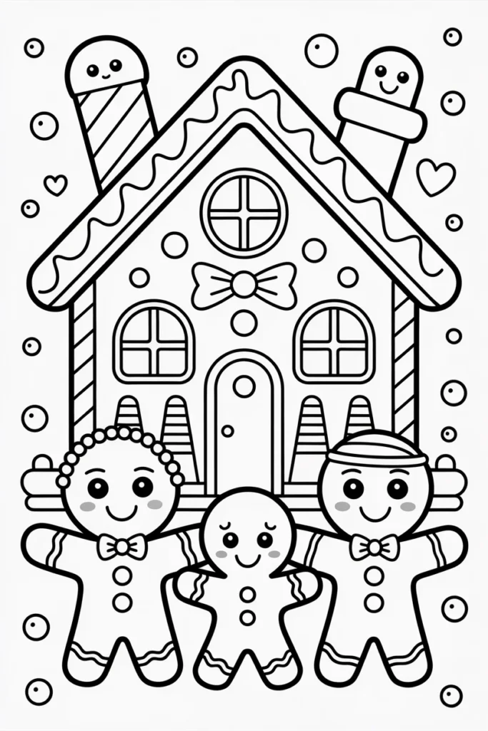 Gingerbread Coloring Pages: Sweet, Festive, and Fun to Color 2 gingerbread coloring pages