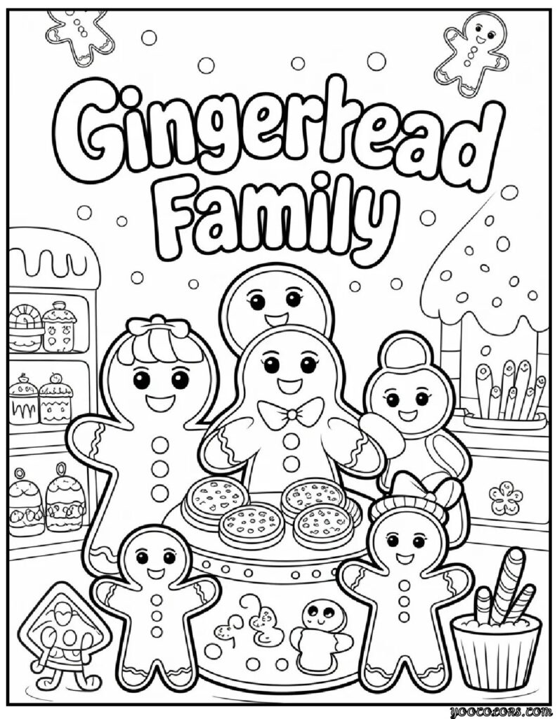 Gingerbread Coloring Pages: Sweet, Festive, and Fun to Color 16 gingerbread Coloring Pages 1 pdf