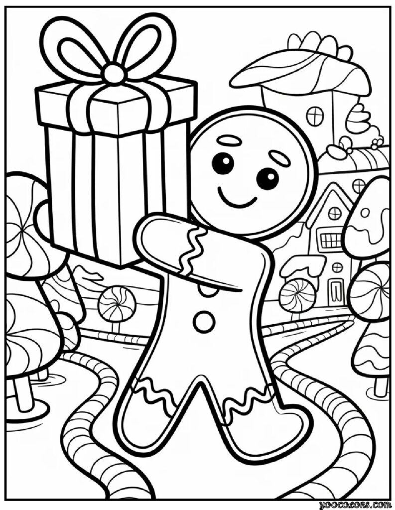 Gingerbread Coloring Pages: Sweet, Festive, and Fun to Color 3 gingerbread Coloring Pages 12 pdf