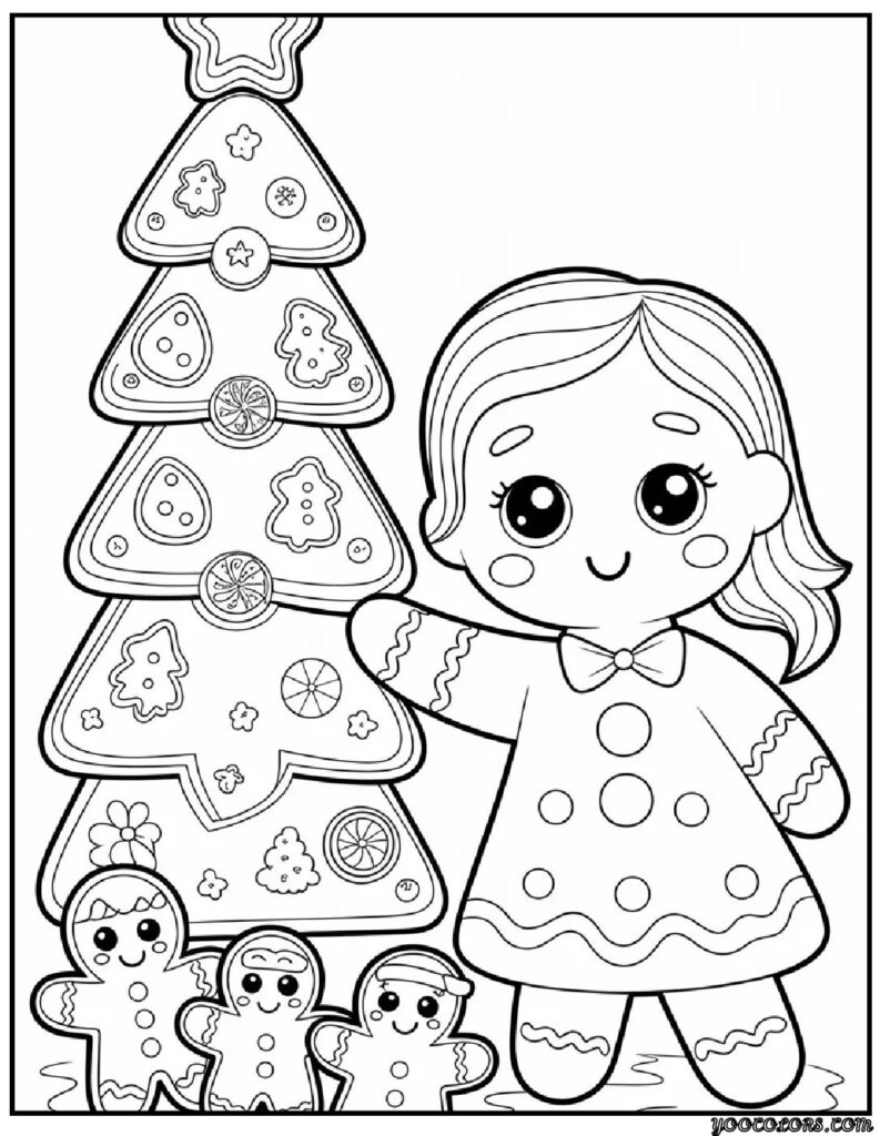 Gingerbread Coloring Pages: Sweet, Festive, and Fun to Color 10 gingerbread Coloring Pages 7 pdf