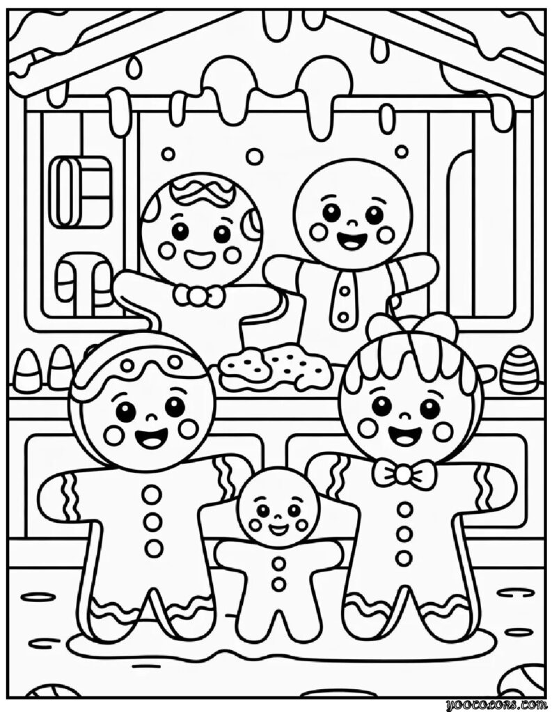Gingerbread Coloring Pages: Sweet, Festive, and Fun to Color 7 gingerbread Coloring Pages 8 pdf