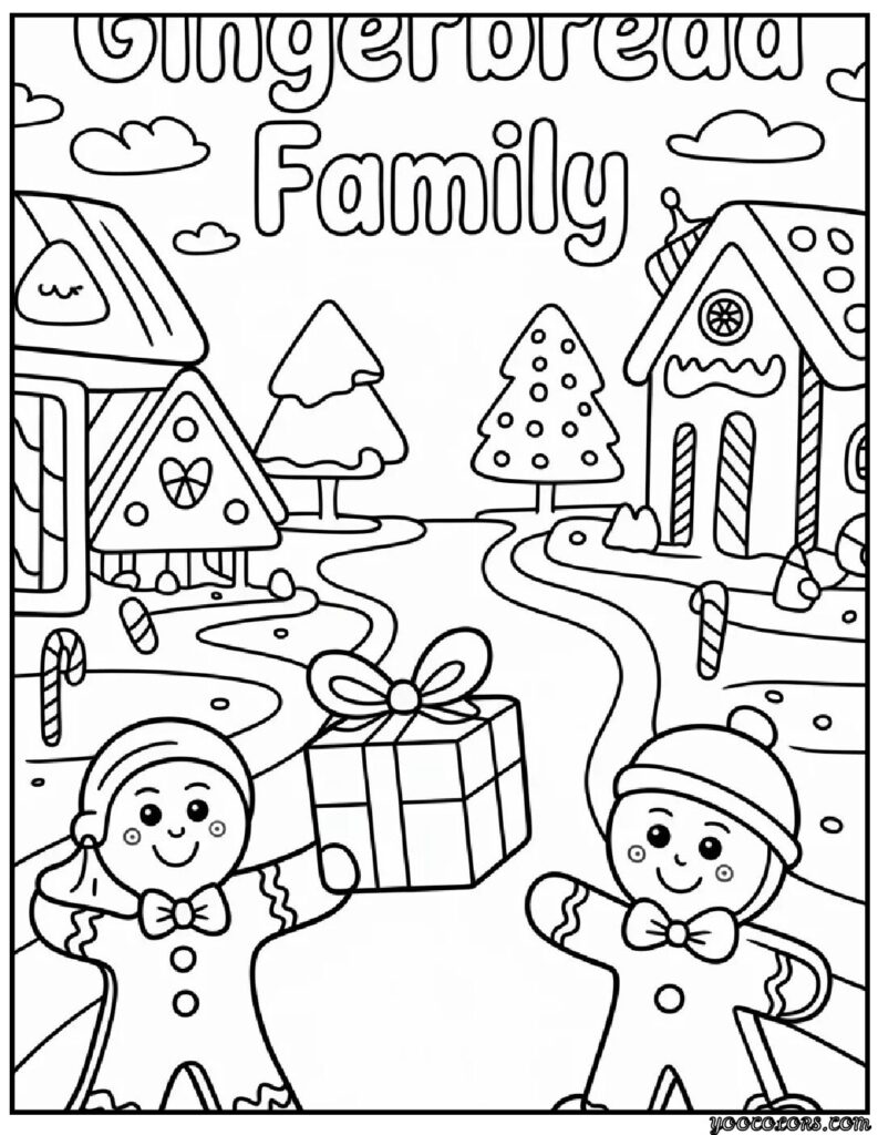 Gingerbread Coloring Pages: Sweet, Festive, and Fun to Color 8 gingerbread Coloring Pages 9 pdf