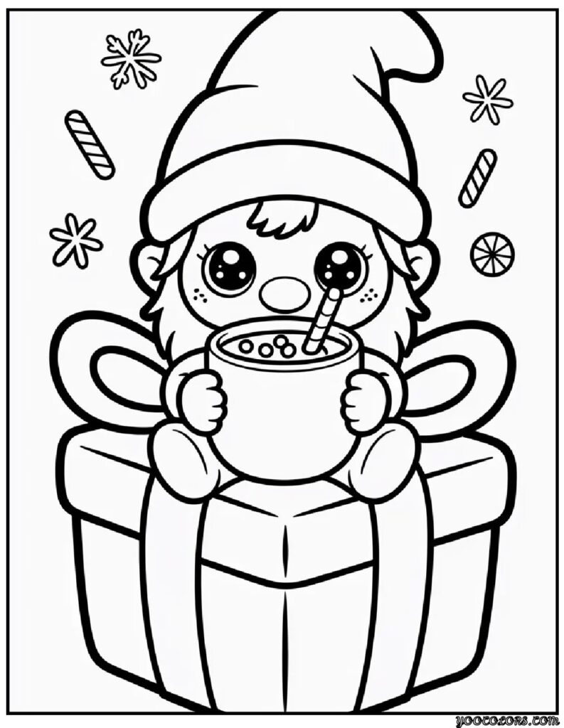 Gnome Christmas Coloring Pages: Whimsical, Cozy, and Fun to Color 13 gnome christmas Coloring Pages 11 pdf