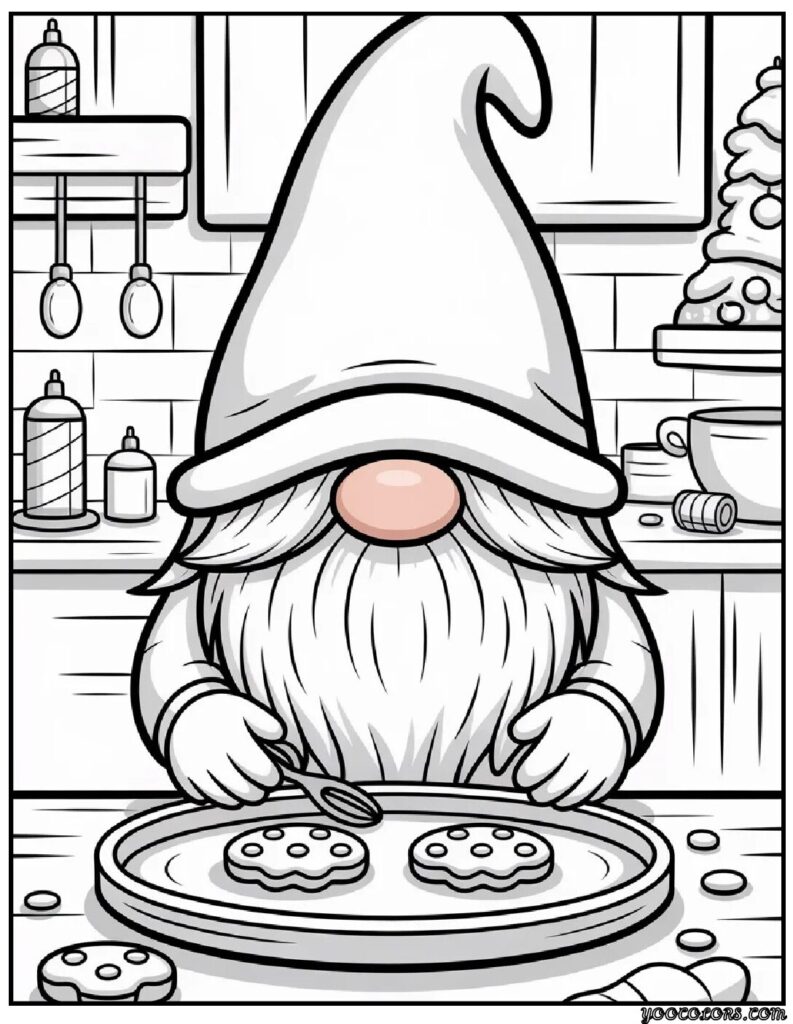 Gnome Christmas Coloring Pages: Whimsical, Cozy, and Fun to Color 5 gnome christmas Coloring Pages 3 pdf
