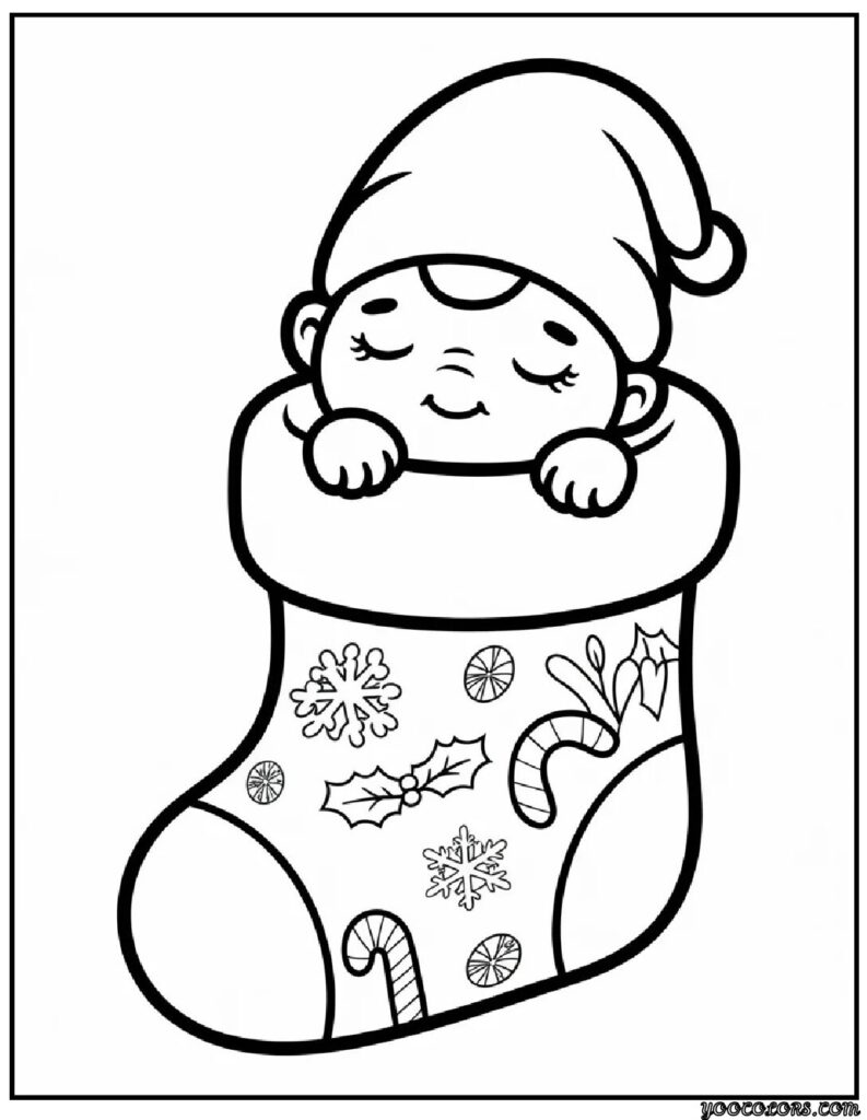 Gnome Christmas Coloring Pages: Whimsical, Cozy, and Fun to Color 9 gnome christmas Coloring Pages 7 1 pdf