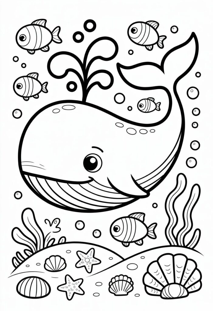 Cute Whale Coloring Pages: Top 11 Designs for All Ages 2 cute whale coloring pages