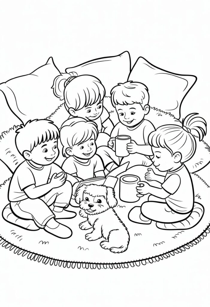 Cozy Friends Coloring Pages A Perfect List of 15 Relaxing Designs 2 Cozy Friends Coloring Pages
