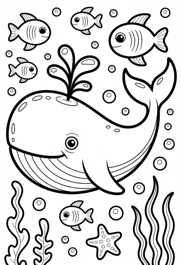 Whale Coloring Pages Printable 10 Best Free Designs for Kids and Adults 2 whale coloring pages printable