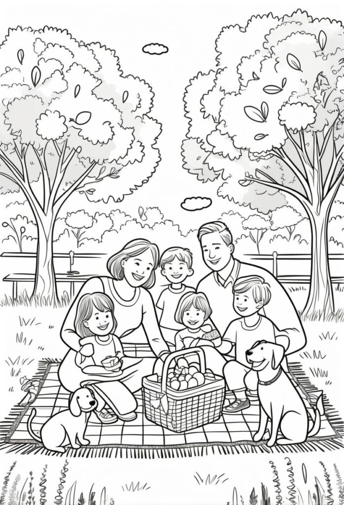 Family Coloring Pages 16 Fun and Creative Designs for All Ages 2 Family coloring pages