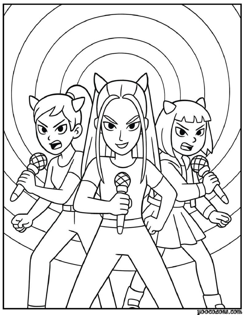 K-POP Demon Hunters Coloring Pages Mira – Free, Fun & Story-Based Coloring Sheets for Kids and Fans 4 k pop demon hunter coloring pages mira 4 pdf