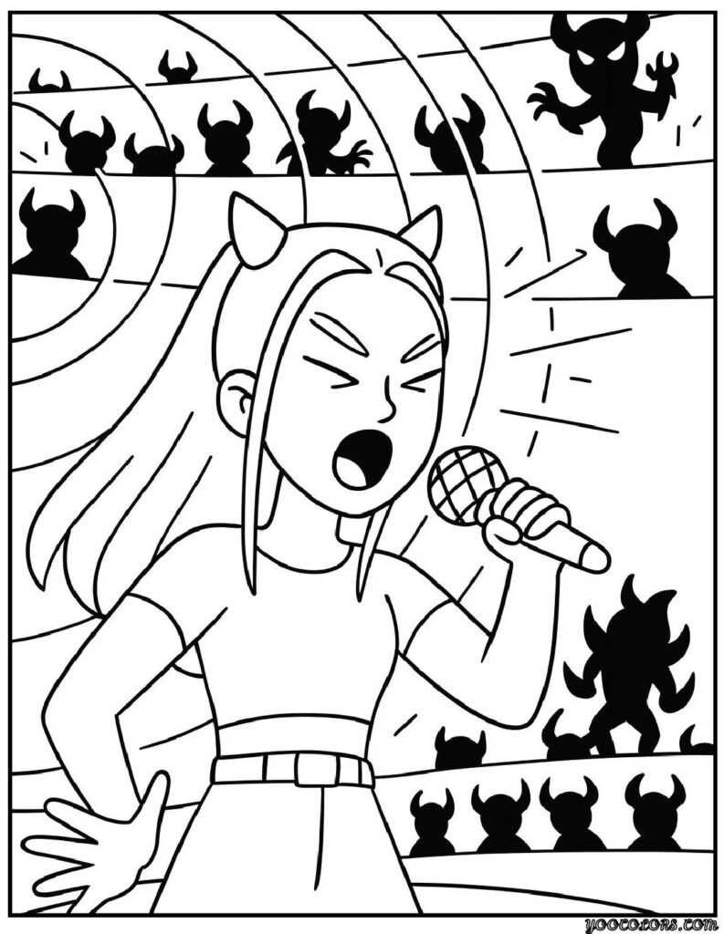 K-POP Demon Hunters Coloring Pages Mira – Free, Fun & Story-Based Coloring Sheets for Kids and Fans 6 k pop demon hunter coloring pages mira 6 pdf
