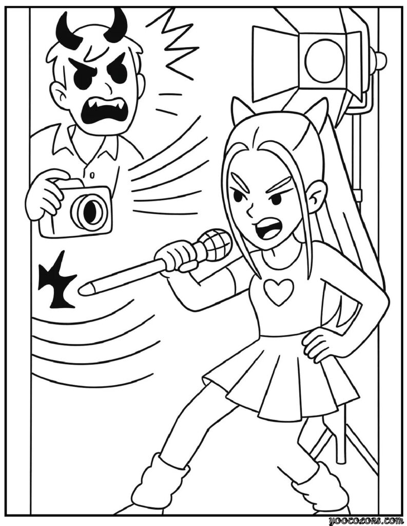 K-POP Demon Hunters Coloring Pages Mira – Free, Fun & Story-Based Coloring Sheets for Kids and Fans 3 k pop demon hunter coloring pages mira pdf