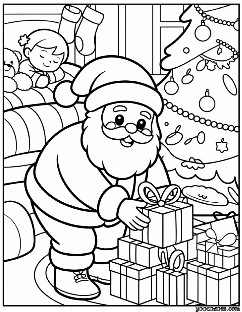 Santa Coloring Pages: Fun, Festive, and Ready to Color 6 santa Coloring Pages 3 pdf