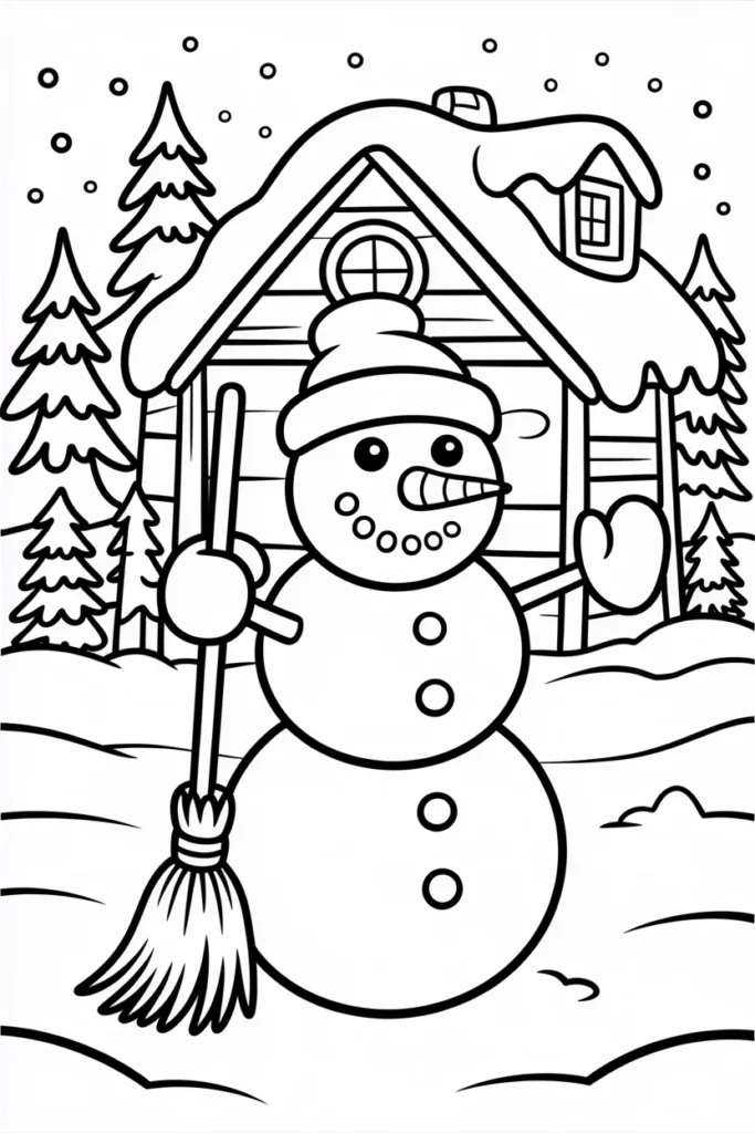 Winter Coloring Pages Snowman – Cozy Free Printables for Chilly Days 2 Winter Coloring Pages Snowman