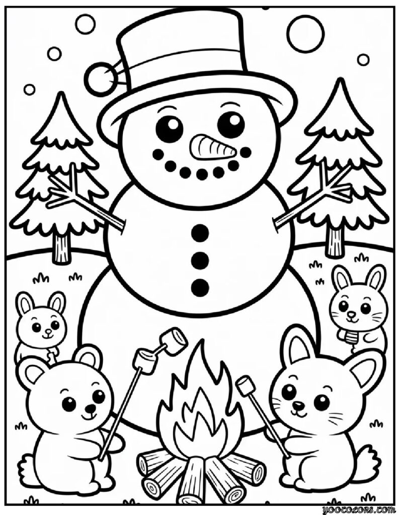 Snowman Coloring Pages: Cozy Winter Fun for All Ages 5 snowman Coloring Pages 3 pdf